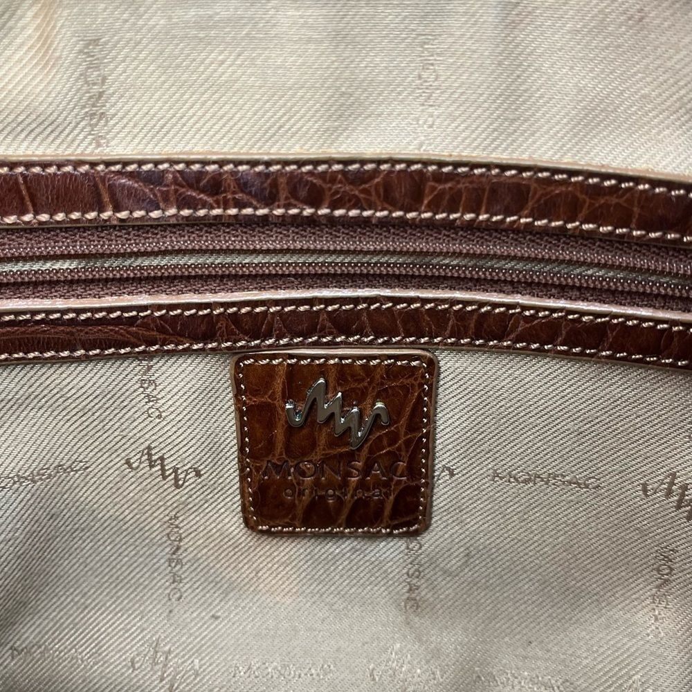 Monsac Leather Snakeskin Bag Shoulder Purse​​​ - Picture 15 of 15